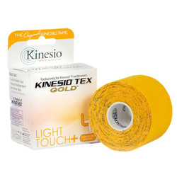 Kinesio Tex Gold Light Touch+ hipoalergiczna do wrażliwej skóry 5 cm x 5 m pomarańczowa