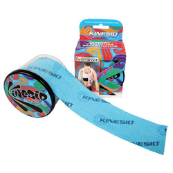 Kinesio Tex Performance+ hipoalergiczna z liniami ułatwiającymi cięcie 5 cm x 5 m niebieska