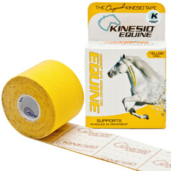 Equine Kinesio hipoalergiczna i wodoodporna taśma dla koni 5 cm x 5 m żółta