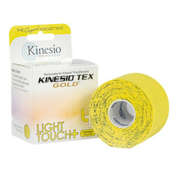 Kinesio Tex Gold Light Touch+ hipoalergiczna do wrażliwej skóry 5 cm x 5 m żółta