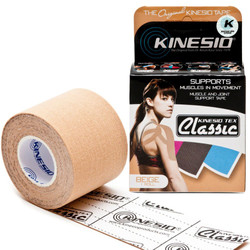 Kinesio Tex Classic bawełniana z liniami ułatwiającymi cięcie 5cm x 4m beżowa