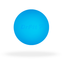 DrFit Silikonowa piłka Lacrosse do masażu i rehabilitacji ø 6,5 cm niebieska