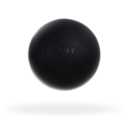 DrFit Silikonowa piłka Lacrosse do masażu i rehabilitacji ø 6,5 cm czarna