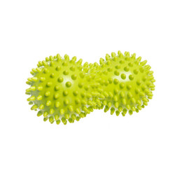 DrFit Podwójna piłeczka masująca z wypustkami sensorycznymi zielona