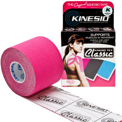 Kinesio Tex Classic bawełniana z liniami ułatwiającymi cięcie 5cm x 4m czerwona