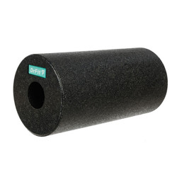 DrFit Travel roller do masażu i rehabilitacji gładki czarny ø 15 x 30 cm