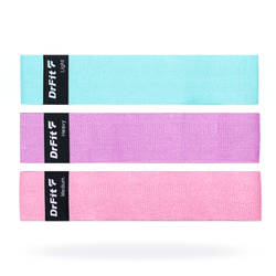 DrFit Gumy oporowe do treningu ud i bioder zestaw 3 gum